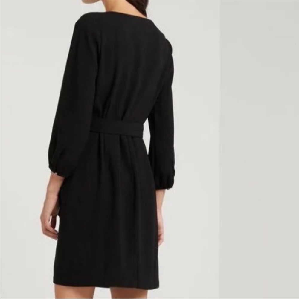 NWT J. Crew Wrap Dress 365 Crepe Black Women’s Size 2 - Picture 3 of 11